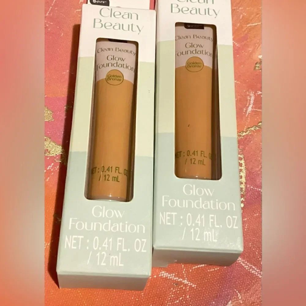 🛍️2X B-Pure Clean Beauty Glow Foundation Golden Bronze NET:0.41FL.OZ/12mL💥